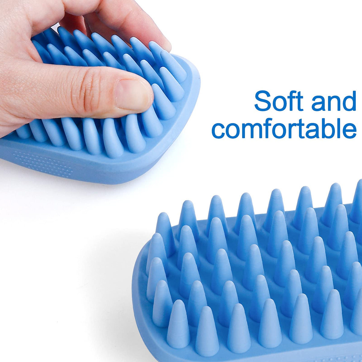 Dog Brush for Bathing, Pet Massage Brush Puppy Grooming Brush Soft Bathing and Shedding for Dogs and Cats, Dog Bath Brush Cat Cleaning Brush Pet Comb