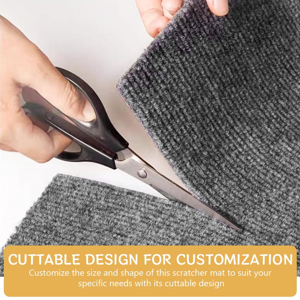 Qpets Cat Scratch Pad for Furniture Protection with Self Adhesive Backing 30×100cm Grey