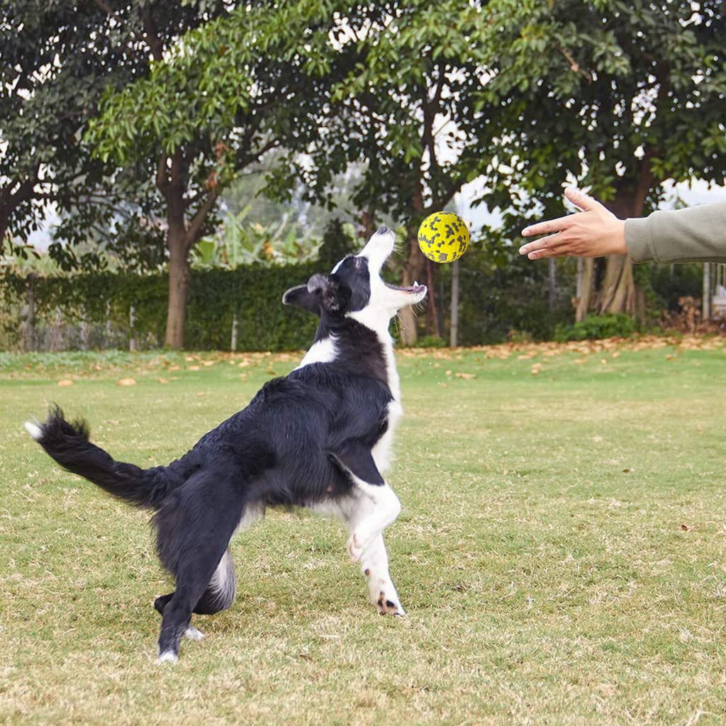 Qpets Dog Ball Toy for Indoor and Outdoor Play with 3 in Size E TPU Material | 2 PCS Set
