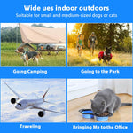 Qpets Dog Bowl for Travel and Hiking featuring 2 in 1 Bifold Design with Carabiner | Food Grade Silicone