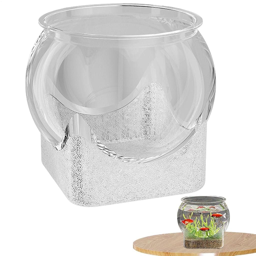 Qpets® Premium Desktop Betta Fish Aquarium Tank, Ideal For Home/Office DécorEasy To Clean Fish Tank For BeginnersPerfect For Small Spaces (Black)