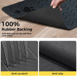 Qpets Pet Food Water Bowl Mat for Mess Free Feeding featuring Anti Slip Base and 40x60cm Diatom Mud Surface | Neutral Grey Design