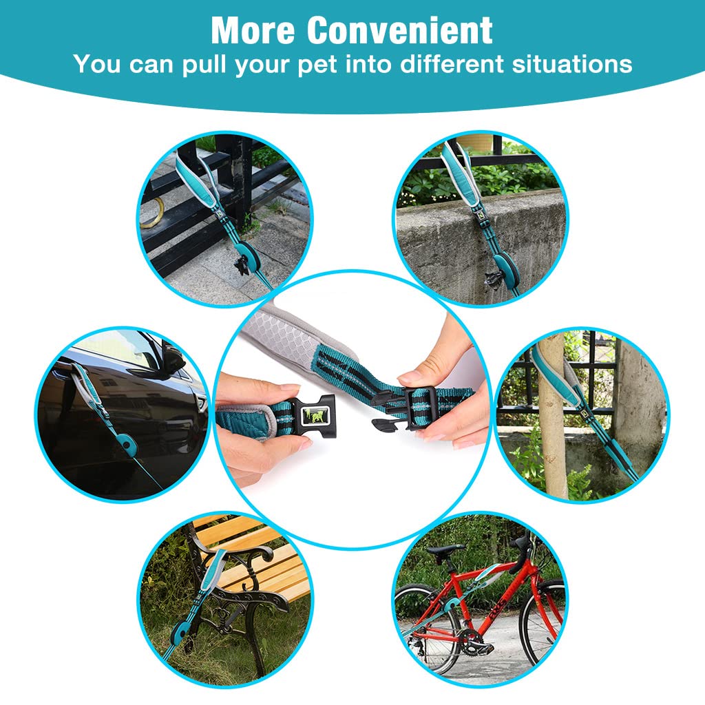 Qpets Dog Leash for Walking with 1.5m Nylon Rope and Quick Release Buckle | Padded Grip