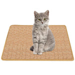 Qpets Cat Scratcher Mat for Floor and Sofa Protection with Self Adhesive Straps 30×60cm Sisal Hemp Bed | Indoor Cat Resting Pad