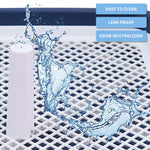 Qpets Indoor Dog Potty Training Tray 65x50cm with Removable Mesh Grate for Small Dogs | Easy Clean Reusable Toilet 2 PCS