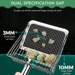 Qpets Cat Litter Scoop for Easy Cleaning with Retractable Push Shovel and 11.8 in Handle | Plastic Poop Scoop