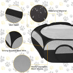 Qpets Cat Playpen for Indoor and Outdoor Use with 100cm Tunnel and 120cm Mesh Roof | Collapsible Ventilated Design