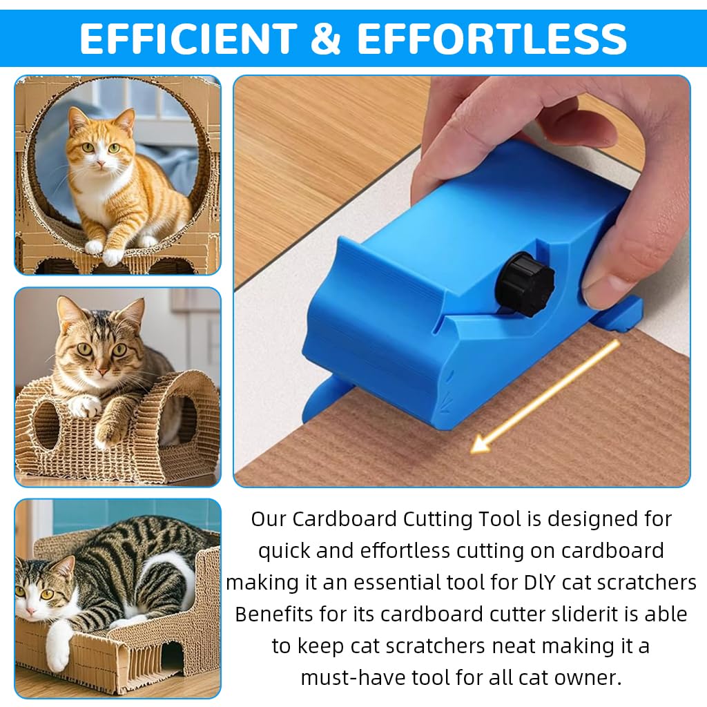 Qpets Cat Scratcher Maker for DIY Cardboard Projects with Ergonomic Handle and 5x10x6cm Size