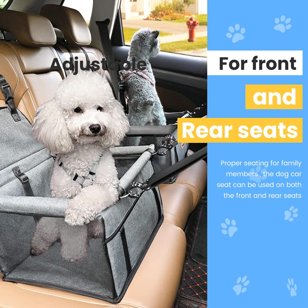 Seat Cover for Car Dog, Car Seat Small Pet Car Seat Pet Booster Seat in Car with Waterproof Pad Portable Travel Dog Car Seat Basket for Medium Small Dog
