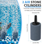 Qpets Fish Tank Oxygen Tube for Aquarium Air Pump with 4m Pipe and 2 Air Stones | Secure Suction Cups