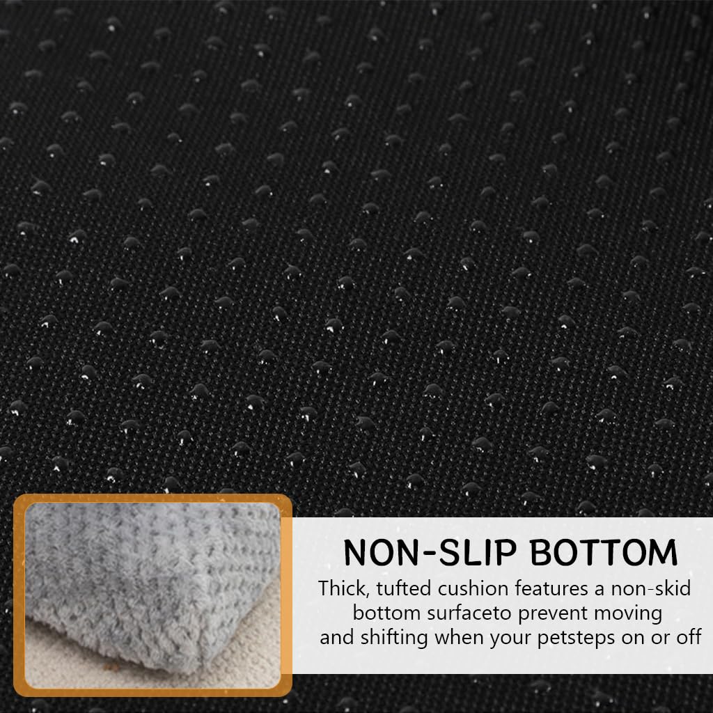 Qpets Dog Bed Large Size 75×50 cm with Waterproof Removable Cover and Anti‑Slip Base | Plush Pillow Support for Cats and Dogs