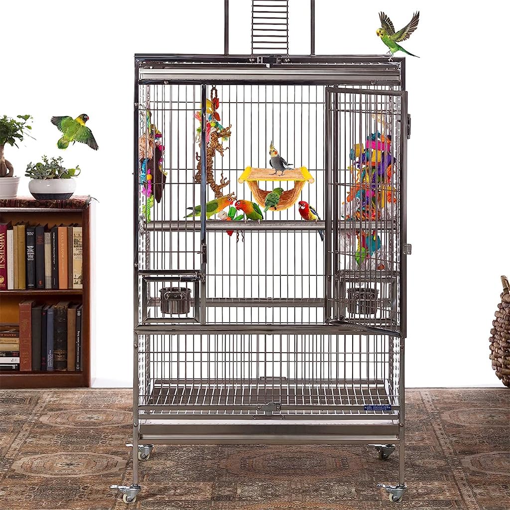 Bird Nest for Cage Hanging Bird Nest Winter Warm Bird Hammock for Cage Bird Cage Bird Nest Small Pet Bed for Parakeet Lovebird Cockatoo Finch Hamster Chinchilla Guinea Pig, Orange