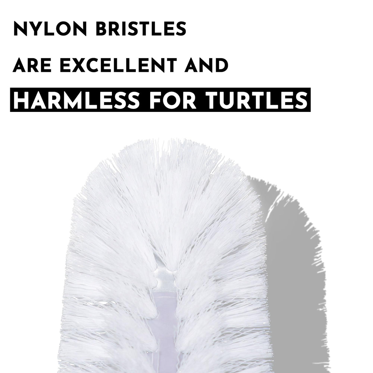 Qpets Turtles Brush for Tanks with Suction Cup and Soft Bristles featuring 7.48 in Length | Gentle Shell Cleaning Tool