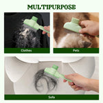 Qpets Dog Grooming Brush for Cats and Dogs with Self Cleaning Button and Steel Slicker Pins