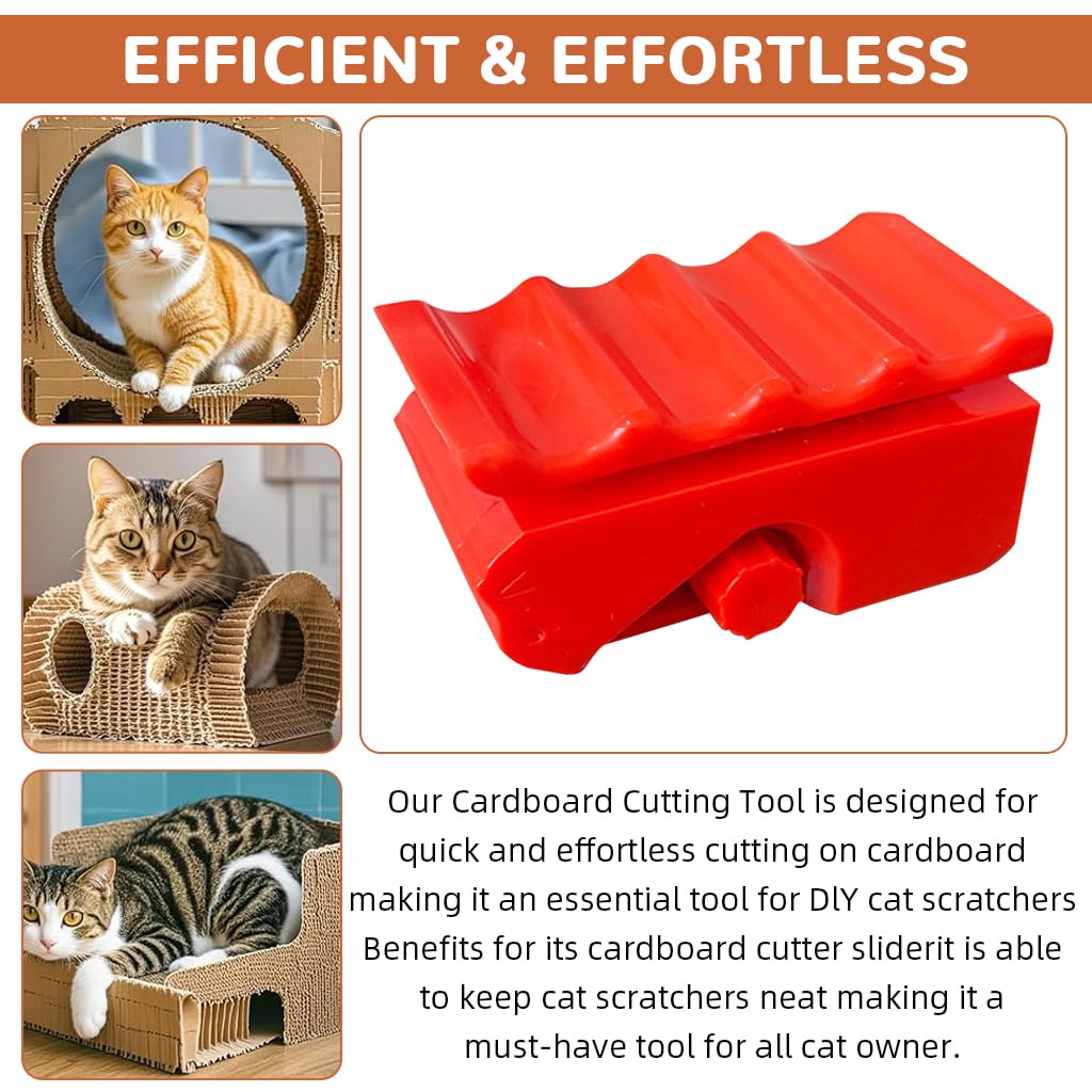 Qpets Cardboard Box Panel Cutter for DIY Cat Scratchers with Ergonomic Handle | Portable Craft Tool