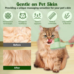 Qpets Dog Grooming Brush for Cats and Dogs with Self Cleaning Button and Steel Slicker Pins