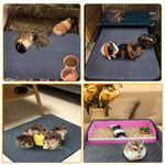 2PCS Pee Pads for Dogs Reusable&Washable, Non slip Puppy Training Pad, Pet Cage Liner, Absorbency Toilet Mat for Cats, Guinea Pig, Hamsters, Chinchillas, Rabbit, Hedgehog(50 x 30cm)