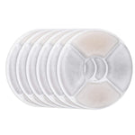 Qpets® 6 pcs Cat Water Fountain Filter Replacement Cat Fountain Filter Arc-Shaped Washable Pet Fountain Filters with Triple Filtration System Activated Carbon