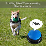 Qpets Interactive Dog Toys for Communication with 30 Second Voice Recording Buttons 2PCS Blue