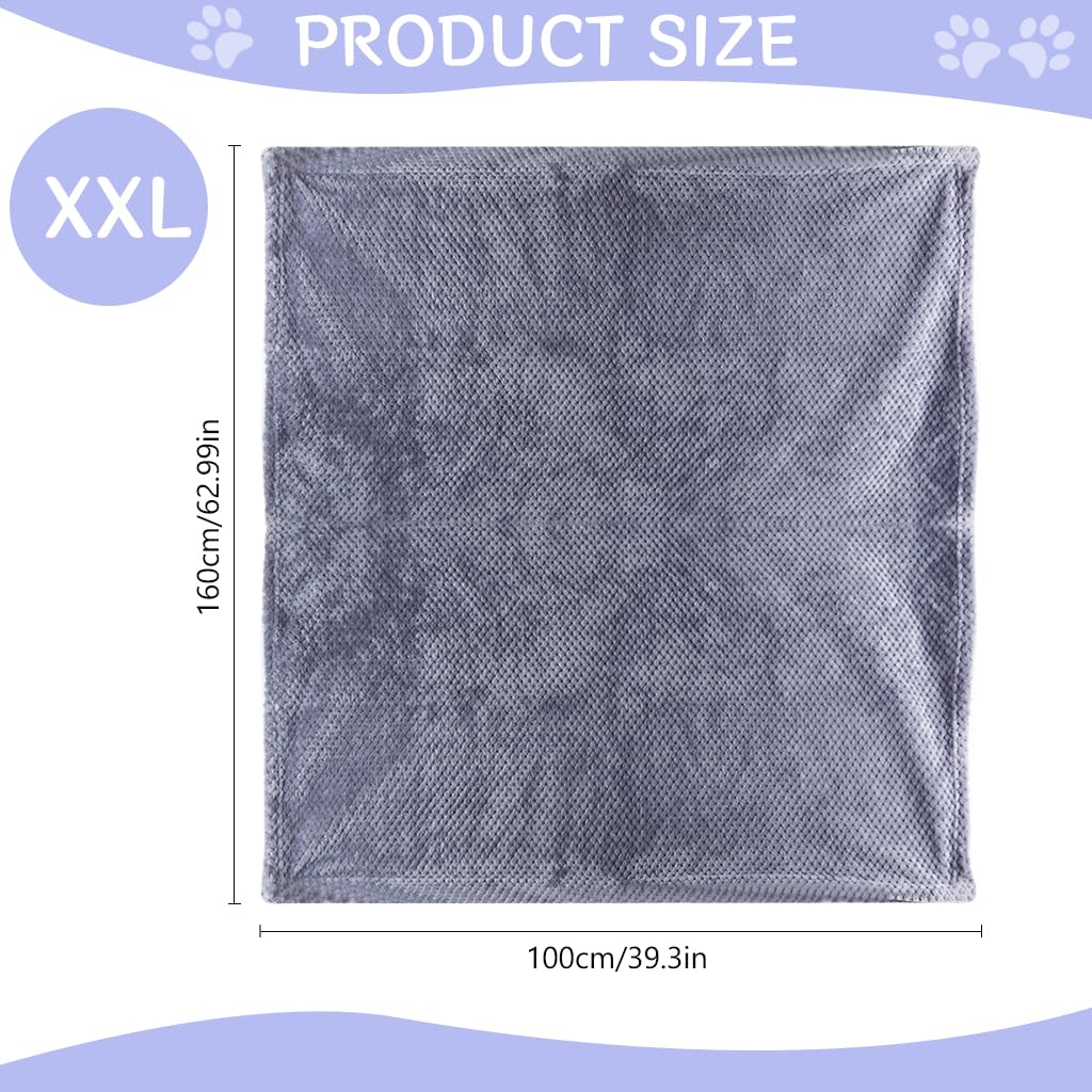 Qpets Pet Blanket for Dogs and Cats with Plush Fabric and 39.3x62.9 in Size | Machine Washable