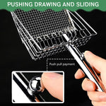 Qpets Cat Litter Scoop for Clumping Clay with Dual Size Gaps 0.3cm and 1cm | Full Metal