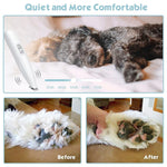 Qpets® Professional Cat Dog Trimmer for Paw - Cordless Pet Grooming Clipper with USB Recharge, Two-Speed Quiet Motor, Skin-Friendly Stainless & Ceramic Blade, Compact Design for Cat and Dog Care