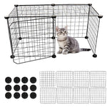 Qpets DIY Assembly Dog House with 7 Wire Panels and Door Panel for Indoor Pets | Metal Cage Kit 37×37 cm