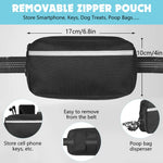 Qpets Dog Leash for Walking and Running with Dual Handle and Reflective Waist Bag | Adjustable Polyester Hands Free Design