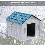 Qpets Outdoor Dog House for Small Breeds with 65x75x63 cm Space and DIY Assembly | Rainproof Plastic Hut Style