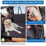 Qpets Dog Car Seat Cover for Backseat Protection with Waterproof Fabric and Hammock Design