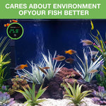 Qpets Digital Aquarium Thermometer for Fish Tanks with LED Display and High Low Alarm | -10°C to 60°C Range