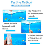 Qpets PH Water Testing Strips for Aquarium and Drinking Water with 7 in 1 Indicators | 100 Count