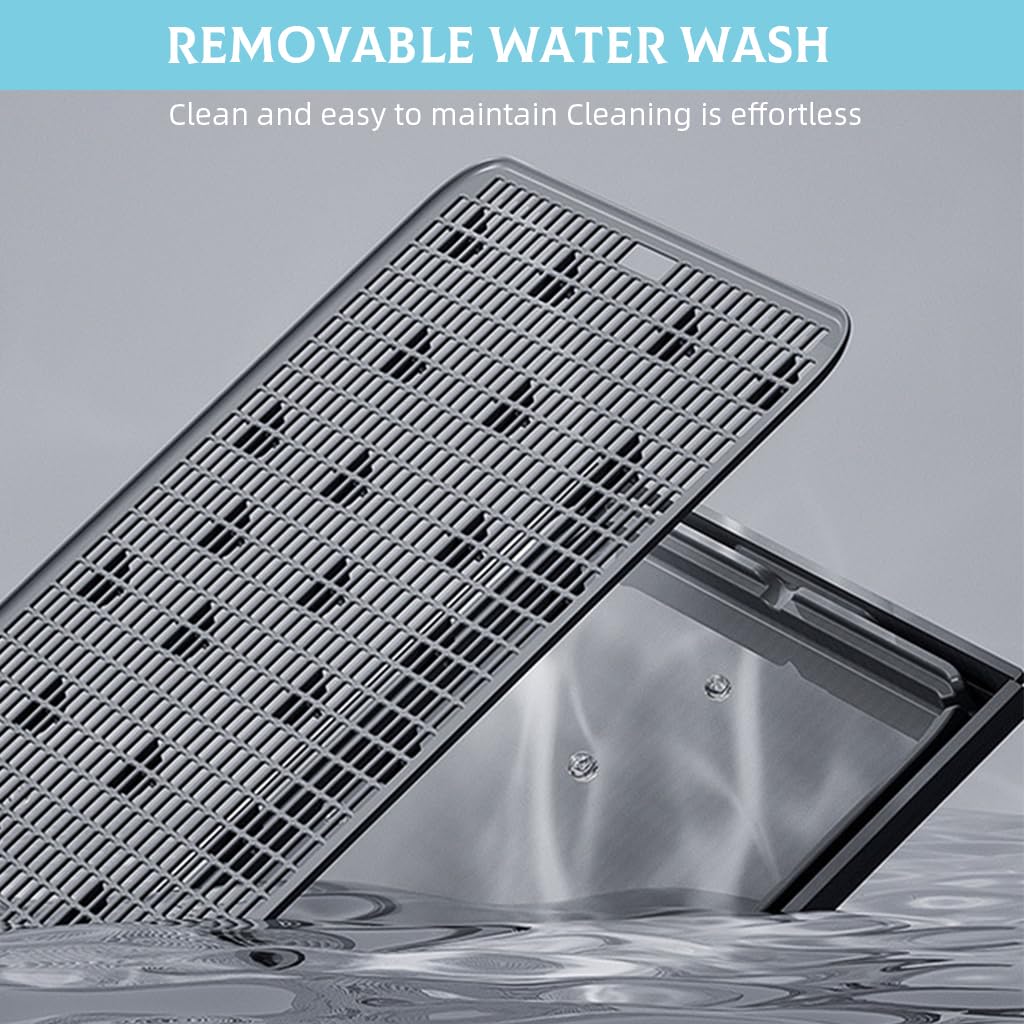 Qpets Cat Litter Tray for Home Use featuring Dual Layer Mesh Grid 42cmx28.5cm Design