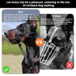 Qpets Dog Head Collar for No Pull Training with Quick Release Buckle and Soft Leather Liner