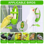 Qpets® Bird Feeder for Cage, Creative Plastic Small Bird Feeder Screw-Fixed Bird Feeder for Water and Dry Food, Inside/Outside Cage Bird Feeder for Cage Bird Feeder for Parakeet