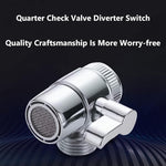 Qpets® 3 Way Faucet Diverter Brass With Switch Universal Faucet Tap Diverter Valve Faucet Splitter Faucet Adapter For Kitchen, Bathroom, Balcony, Shower System- 1pc