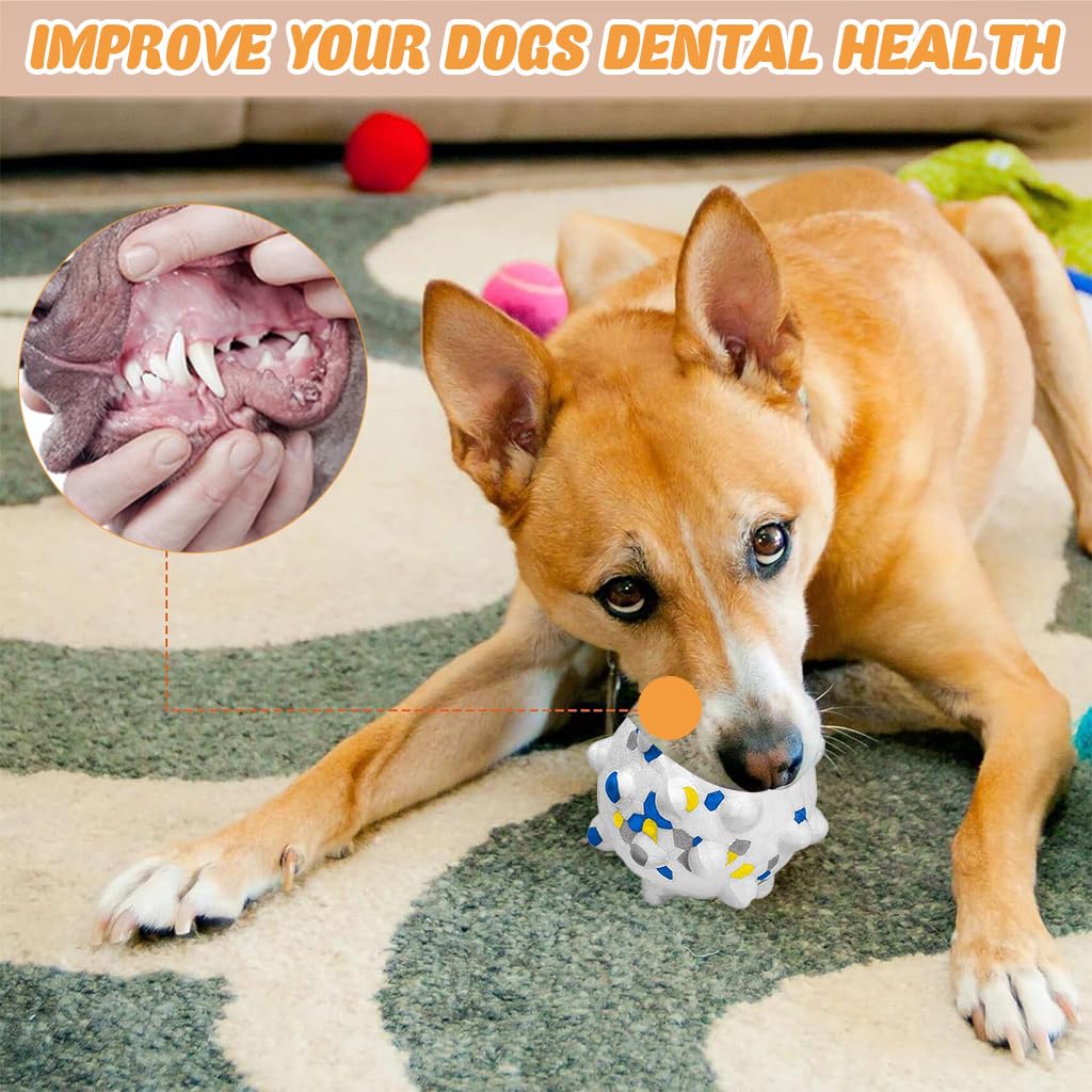 Qpets Dog Chew Toy Ball for Small to Medium Dogs featuring 7.5cm ETPU Design | Dental Care