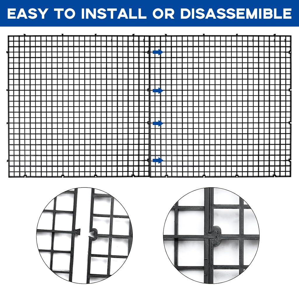 Qpets Fish Tank Dividers Kit for Aquariums with Mesh Screens and Suction Cups 30x30cm