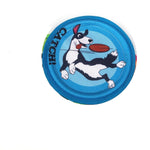 Qpets® 8.8" Flying Saucer Dog, Nylon Oxford Cloth Dog Flying Disc Lightweight Dogs Flyer Toys Outdoor Flat Throw Toy Soft Durable Fetch Toy for Small Large Dogs (Blue)