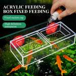 Qpets Floating Fish Feeder for Aquariums with Dual Open Design and Clear Acrylic Frame