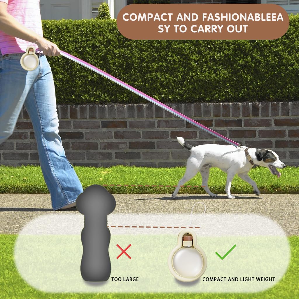 Folding Pet Water Dispenser 350ml Portable Gravity-Fed Leak Proof Design Food Grade PP Transparent Fashion Material Water Bottle with Drinking Cup for Dog, Cat