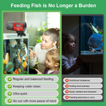 Qpets Automatic Fish Feeder for Aquariums with 200ml Capacity and Adjustable Outlet | Digital LCD Timer for Scheduled Feeding