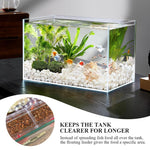 Qpets Floating Fish Feeder for Aquariums with Dual Open Design and Clear Acrylic Frame