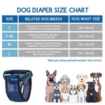 Qpets Dog Diapers for Female Puppy with 3 Absorption Cotton Pads and Breathable Mesh | 2 PCS L 15.7–19.2 in