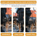 Qpets Tactical Dog Harness for Outdoor Adventures with Quick Release Buckles & Lifting Handle | Oxford Cloth Vest for Medium Large Dogs 30–45kg