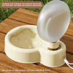 Folding Pet Water Dispenser 350ml Portable Gravity-Fed Leak Proof Design Food Grade PP Transparent Fashion Material Water Bottle with Drinking Cup for Dog, Cat