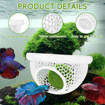 Qpets Floating Betta Fish Rest Dome with 3.9 in Hammered Cutout Design | Safe Tank Shelter
