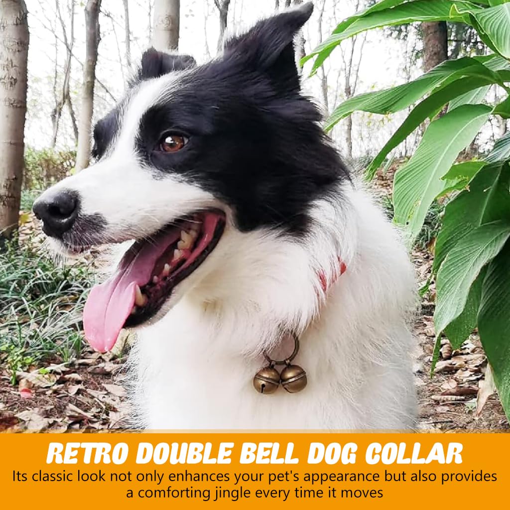 Qpets Mini Dog Collar Charms Bells for Cats and Puppies with Snap Clip | 4 Pack Silver