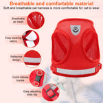 Qpets Cat Harness with Leash for Outdoor Walking featuring Dual Adjustable Anti-Escape Design and Reflective Strip | Lightweight Breathable Mesh for All Season Use