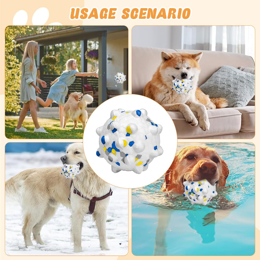 Qpets Dog Chew Toy Ball for Small to Medium Dogs featuring 7.5cm ETPU Design | Dental Care
